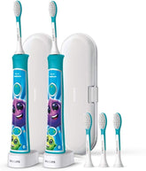 2 Pack Philips Sonicare Kids Rechargeable Toothbrush with Built-in Bluetooth 2-Pack NEWOPEN