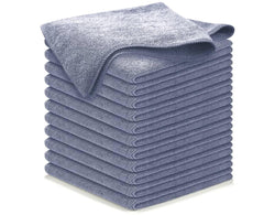 Aahanic Microfiber All-Purpose Cleaning Cloth, Pack of 12, Used for Cars, Kitchen, Dishes etc