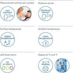 Beurer FT95 Contactless Thermometer with Bluetooth & Free App To Measure And Monitor Temperature With Fever Alert Function And In-Built Memory To Store Your Last 60 Readings