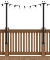 Beizelte 2PACK 4FT String Freestanding Outdoor Light Poles with Fixing Clips and Suspended Base