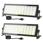 2 Pack 120W IP66 Waterproof Outdoor 16000LM Super Bright LED Garage Light, 5000K Daylight White LED Exterior Light