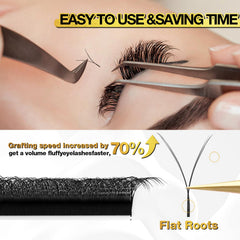 CharmO'clock Premium YY D Curl 8-16mm Mixed Volume Length Lash Extensions Super Matte Black Finish X004YXSNRH