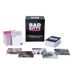 Bad Kitty Party Game - The Ultimate Meme Game with Cats - The Cats Against Humans Card Game for Feline Lovers, Friends, Family, College Students, Fun Parties and Board Games Night with Your Group