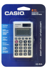 CASIO Basic Pocket Size 8-Digit Solar Calculator (HS-8VA)