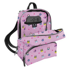 Controller Gear Animal Crossing - Small Backpack Mini Bookbag Travel Bag for Console & Accessories - Tom Nook Quilted