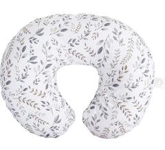 Boppy Nursing Pillow Original Support, Gray Taupe Leaves, Ergonomic Nursing Essentials for Bottle and Breastfeeding, Firm Fiber Fill, with Removable Nursing Pillow Cover, Machine Washable
