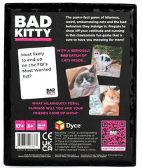 Bad Kitty Party Game - The Ultimate Meme Game with Cats - The Cats Against Humans Card Game for Feline Lovers, Friends, Family, College Students, Fun Parties and Board Games Night with Your Group