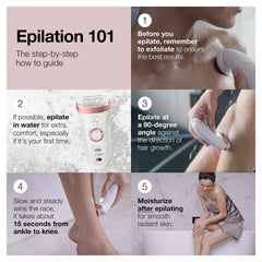 Braun Epilator Silk-apil 9 9-870, Facial Hair Removal for Women, Wet & Dry, Women Shaver & Trimmer, Cordless, Rechargeable, with Venus Extra Smooth Razor