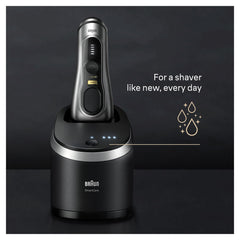 Braun Series 9 PRO+ Electric Shaver for Men with Precision Long Hair Trimmer, Wet and Dry Electric Razor , 9567cc Galvano Silver
