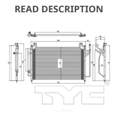 A/C Condenser for 2010-2012 Mazda CX-7 2.5L