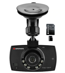 AGFA 1080p Dash Cam With G-Sensor 2.4" Screen and 8GB MicroSD Card