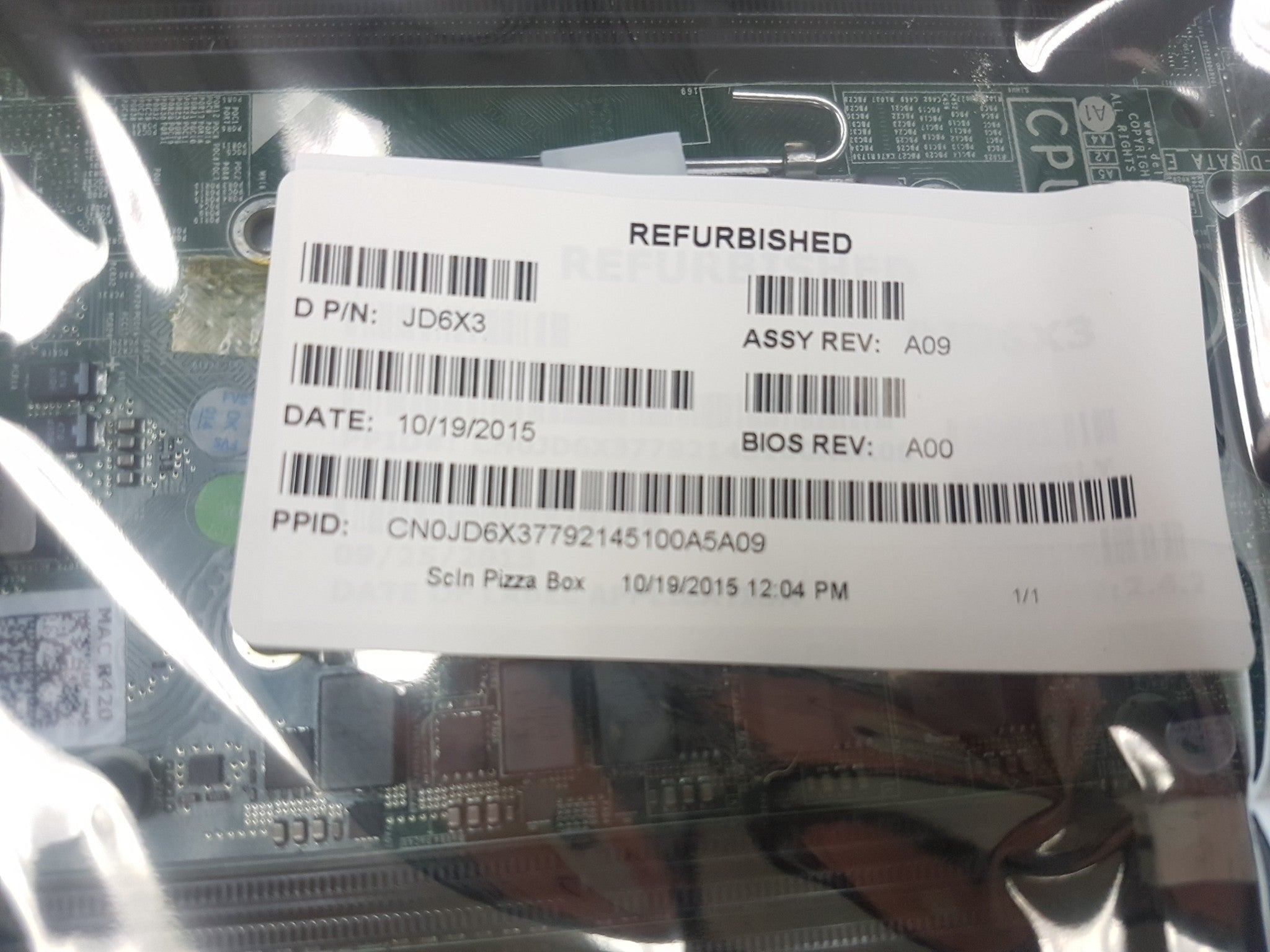 DELL JD6X3 SERVER BOARD FOR 2-SOCKET LGA1155 W/O CPU POWEREDGE R410