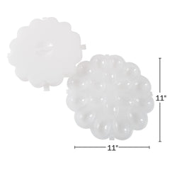 Chef Buddy SET OF 2 Deviled Egg Trays with Snap On Lids, CLEAR