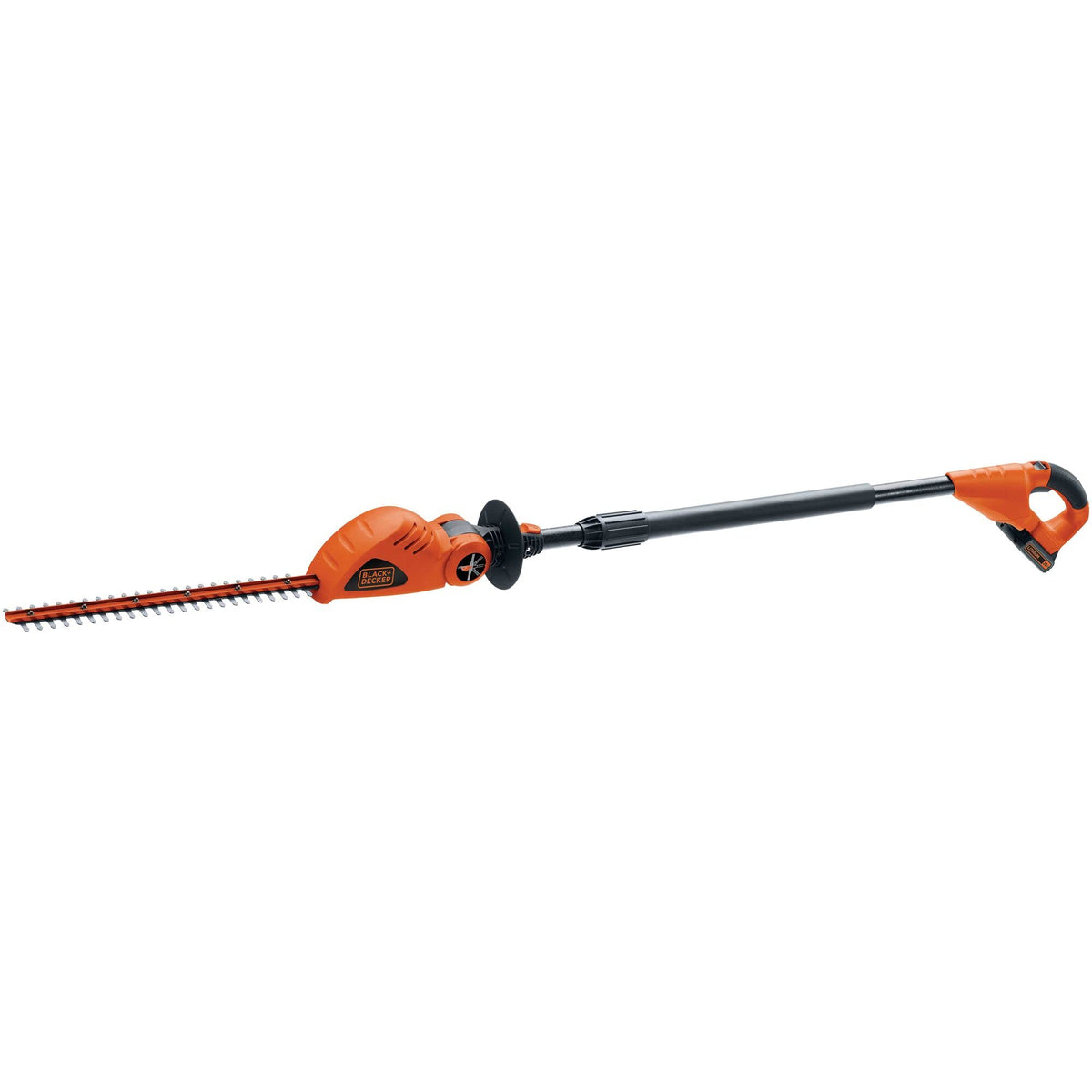 BLACK+DECKER 20V MAX* Cordless Pole Hedge Trimmer 18in, Dual Action Blades, Cut up to 11 ft High LPHT120