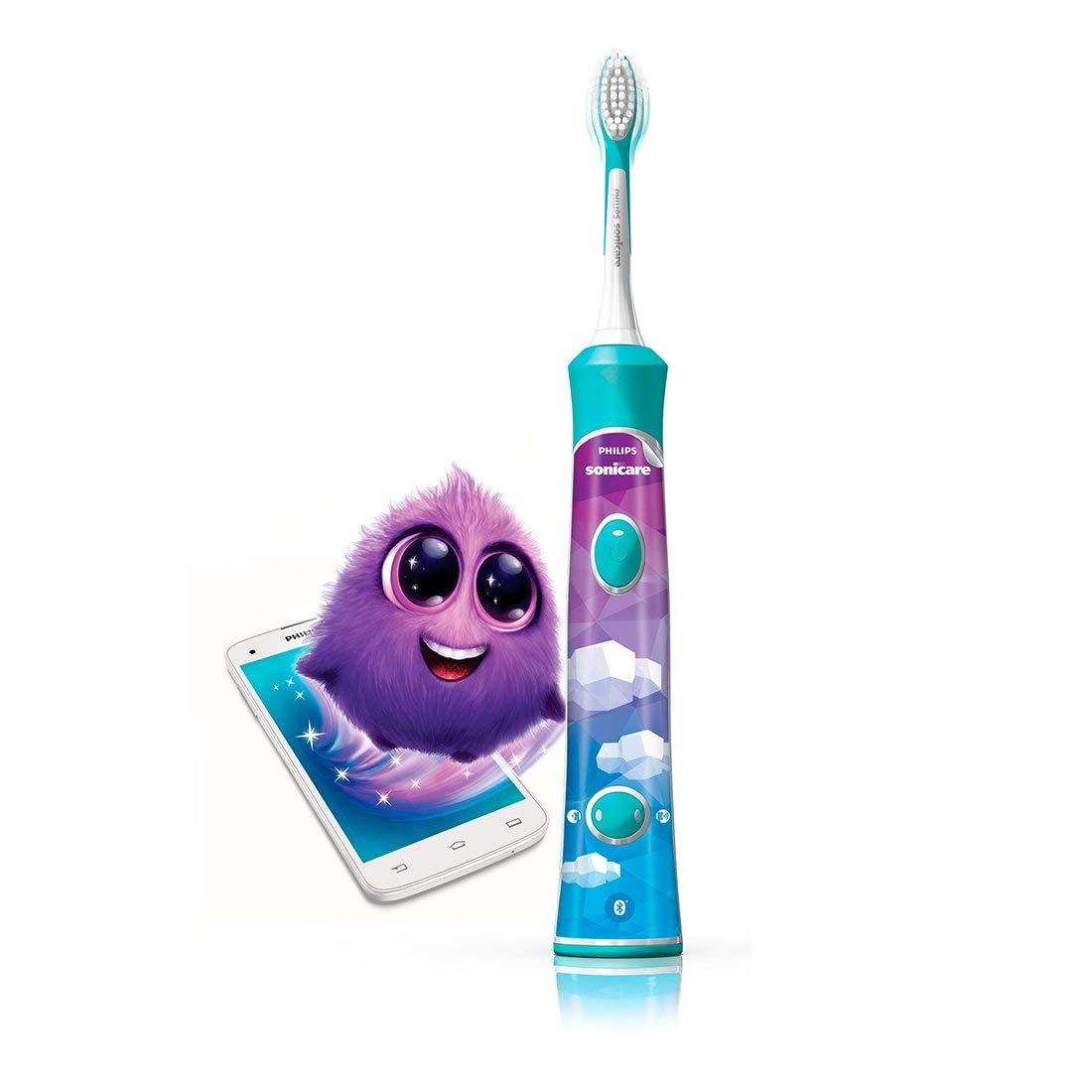 2 Pack Philips Sonicare Kids Rechargeable Toothbrush with Built-in Bluetooth 2-Pack NEWOPEN