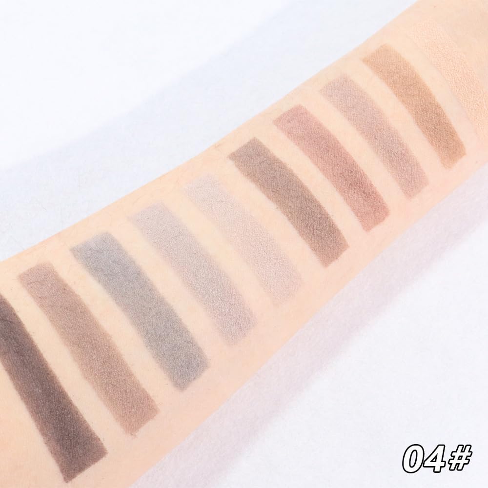 DIKALU Waterproof Vegan Cruelty-free 10 Colors Neutral Nude Gray Taupe Matte Eyeshadow Palette, X004SW57JV