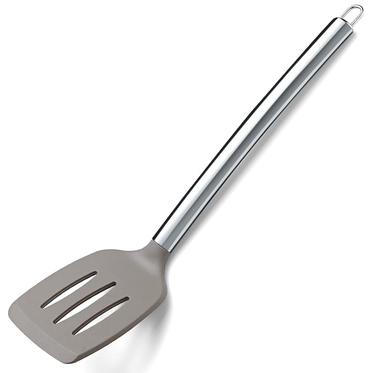 Berglander Non-Stick Silicone Slotted Turner Turner Kitchen/Barbecue Spatulas, Dishwasher Safe, Easy to Clean 1PC