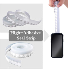 33Ft Silicone Seal Strip,Weather Stripping for Door or Window,Weatherproof Soundproof Self Adhesive Door Strip Bottom, Door Draft Stopper Silicone Strip Tape for Door Window and Shower Glass