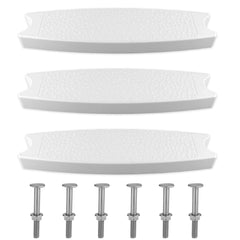 3 Pcs Pool Ladder Steps, Heavy Duty Plastic Swimming Pool Ladder Pool Ladder Steps Replacement with 6pcs Screws for Most In-Ground & Above-Ground Ladders (White)