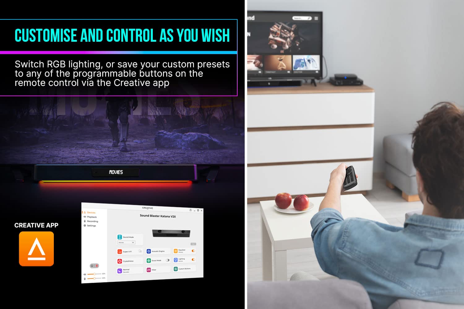 Creative Sound Blaster Katana V2X RGB Gaming Soundbar