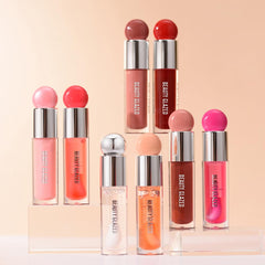 Beauty Glazed Non-Sticky Ultra-Hydrating & Nourishing Lip Oil, Smooth Glossy Finish Lip Glow Oil, Shiny and Tinted Lip Gloss, Big Brush Applicator 106# PLUM