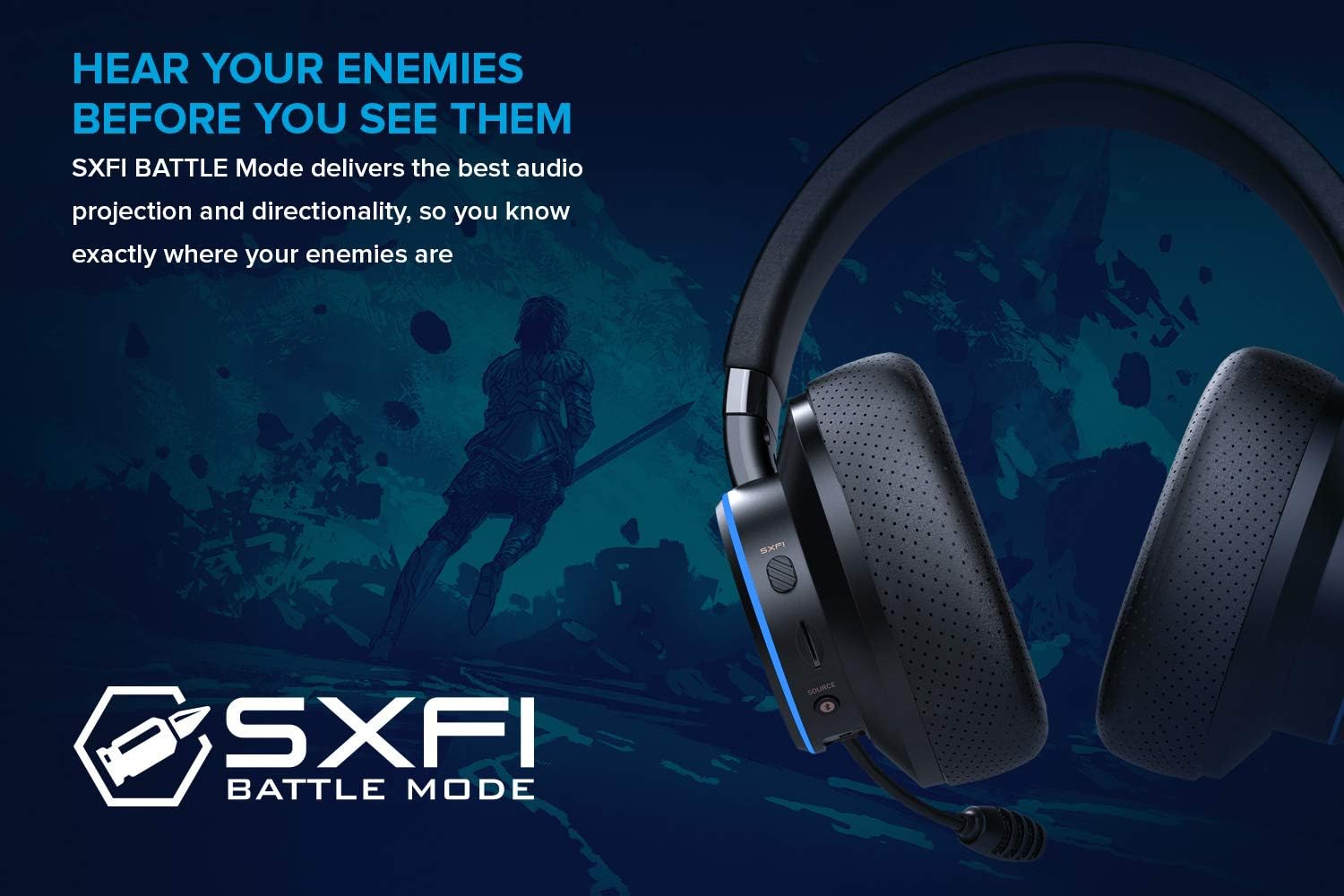Creative SXFI AIR Gamer USB-C Gaming Headset with Bluetooth 4.2