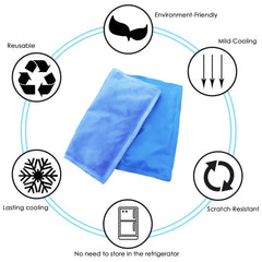 COLDCOOL Instant Relief Cool Pressure Activated Gel Cooling Mat Pad Pillow for Reduce Fevers, Migraines, Hot Flashes, Night Sweats–Place