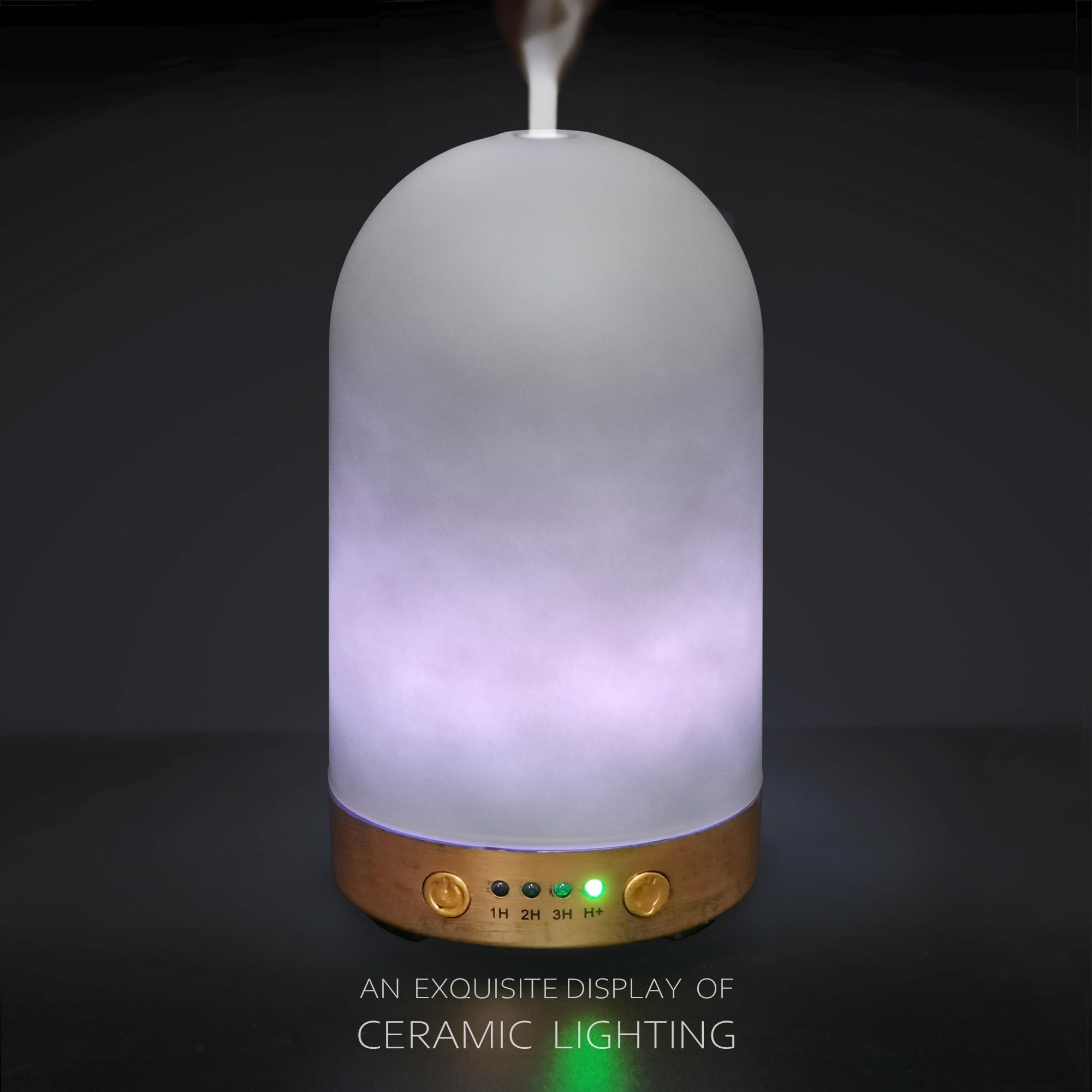 Earnest Living Essential Oil Diffuser Glass Diffuser with Cement Finishing 100 ml Timers Night Lights and Auto Off Function Home Office Humidifier Aromatherapy Diffusers for Essential Oils