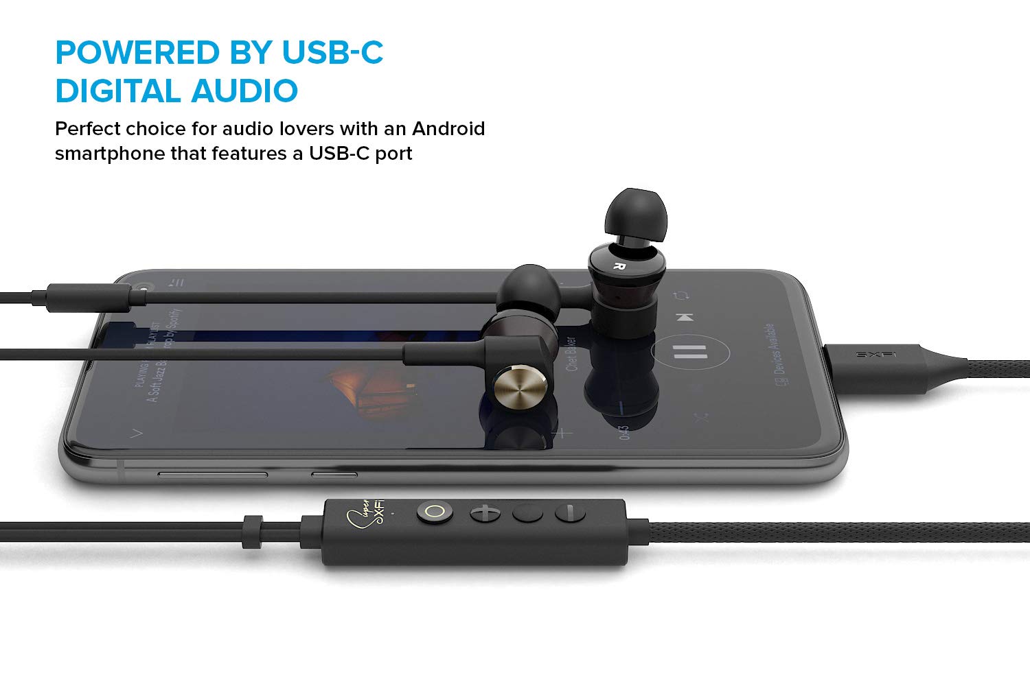 Creative SXFI Trio Triple-Driver in-Ear USB-C Headphones with Super X-Fi Audio Holography, 3D Surround Sound, Up to 100 dB SNR, Kevlar Cable with SXFI Wire, Built-in Mic, AuraSeal Noise Isolation
