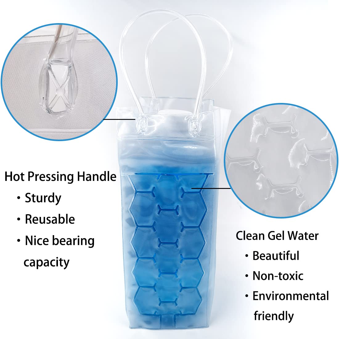 COLDCHILL 2-PIECE Ice Wine Bag Chiller, (Purple Wine Bag)