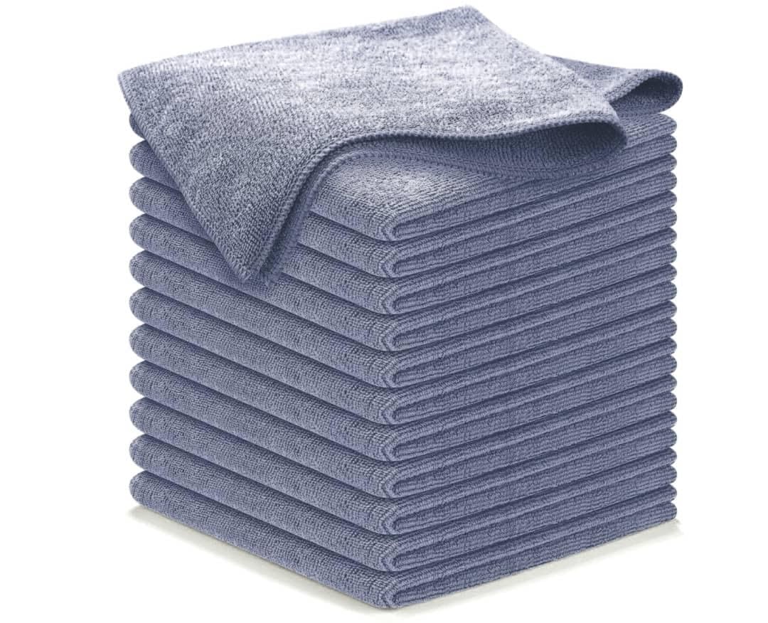 Aahanic Microfiber All-Purpose Cleaning Cloth, Pack of 12, Used for Cars, Kitchen, Dishes etc