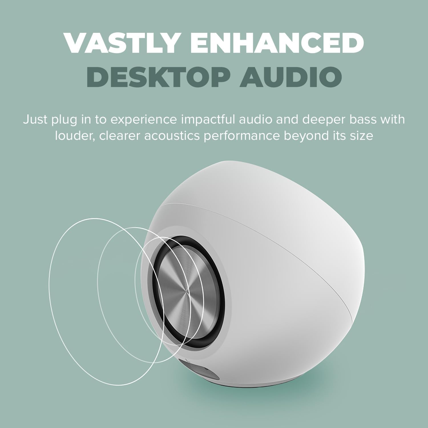 Creative Pebble Pro Minimalist 2.0 USB-C Computer Speakers- Dark Green