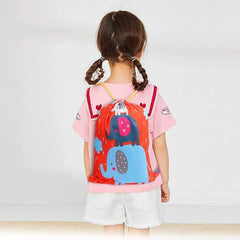 BEEBEERUN 12PC Kids Drawstring Party Favor Bags for Birthday Party Gift Animal SQ005