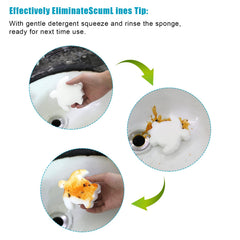 18pcs Oil Absorbing Scum Sponge for Hot Tub, Pool Sponge Oil Absorber Hot Tub Accessories Floating Oil & Scum Absorber for Pool & Spa, Turtle Shape (White)