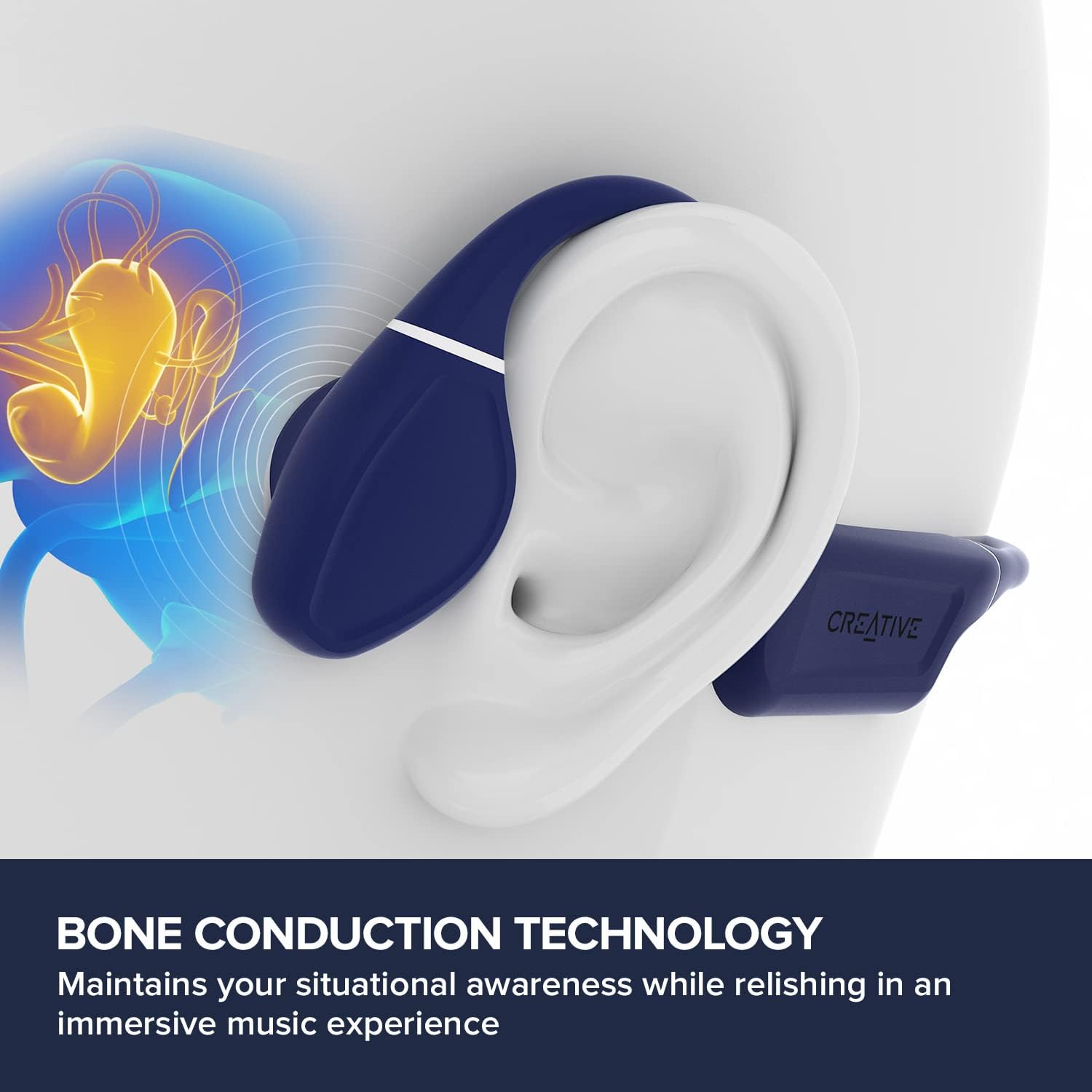 Creative Outlier Free Pro Wireless Bone Conduction Headphones with Bluetooth 5.3 and IPX8 Waterproof
