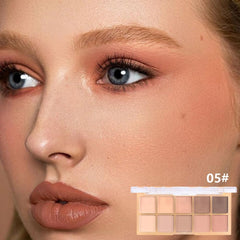 DIKALU Waterproof Vegan Cruelty-free 10 Colors Neutral Nude Pink Matte Eyeshadow Palette, X004SW0R0V