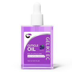 15ml Nail Cuticle Oil for Moisturize and Repair - GELIKE EC Easy and Quick Absorb Cuticles Care Treatment - Natural Blueberry Smells for Women and Men Dry Damaged Thin Nails