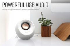 Creative Pebble 2.0 USB-Powered Desktop Speakers with Far-Field Drivers and Passive Radiators for PCs and Laptops