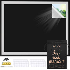 ECUCM 138" x 57" Blackout Curtains Window Covering Portable Blackout Shades, 100% Room Darkening Black Out Blinds for Baby Nursery Kids Bedroom Travel Temporary