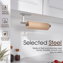 AONEON Self-Adhesive Bar Under Cabinet Paper Towel Holder for Kitchen