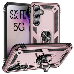 CQUIK Phone Case for Samsung Galaxy S23 FE 5G Case with Ring Stand Magnetic Kickstand for Samsung Galaxy S23 S23 FE