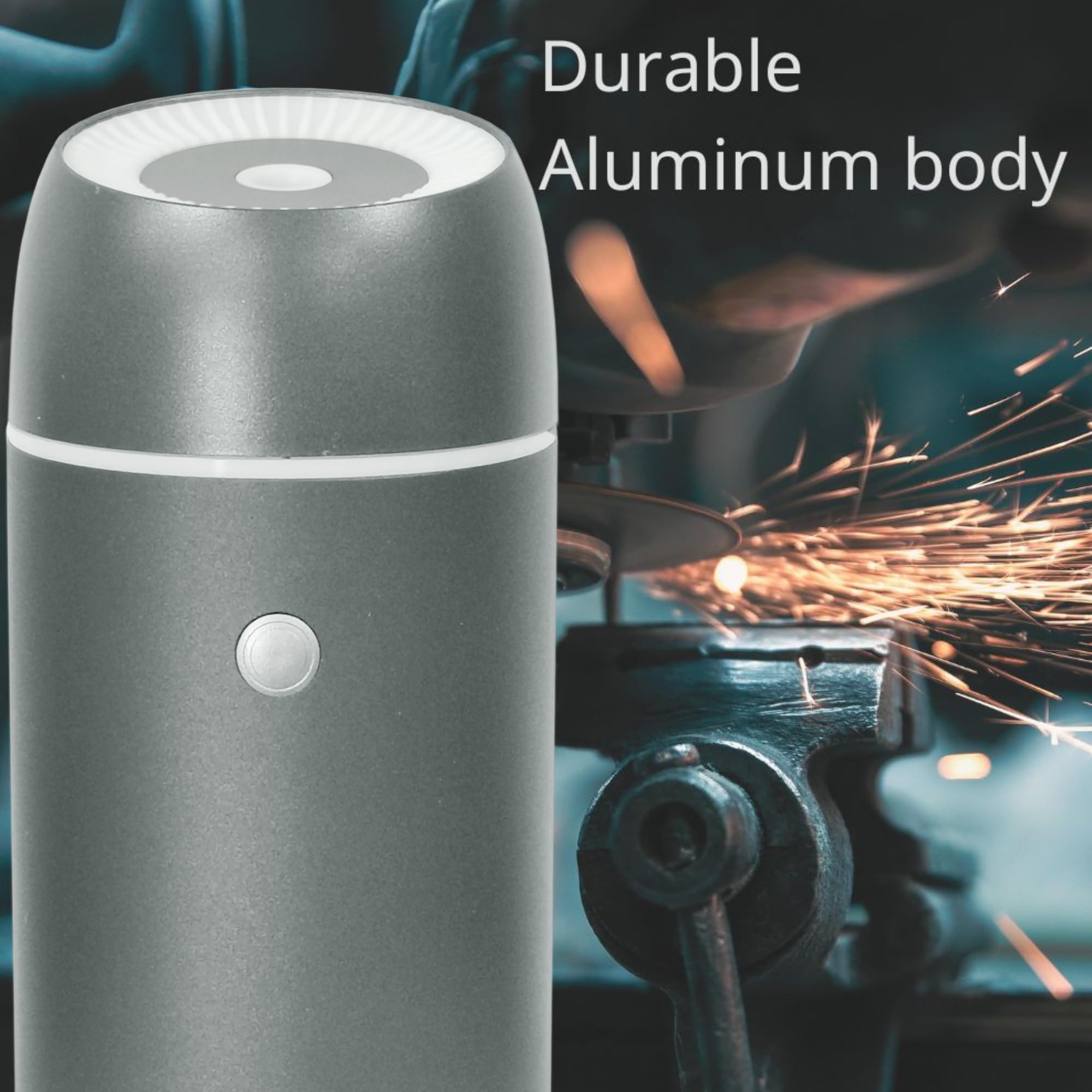 Earnest Living Essential Oil Diffusers Aluminium Car Air Fresheners Humidifier for Essential Oils Car Aromatherapy Diffuser 100ml Car Diffuser Timers Night Light Auto Off USB Portable Silver Gift