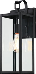 Dreamsidea 18 Inch Oversized Matte Black Exterior Light Fixture with Clear Glass