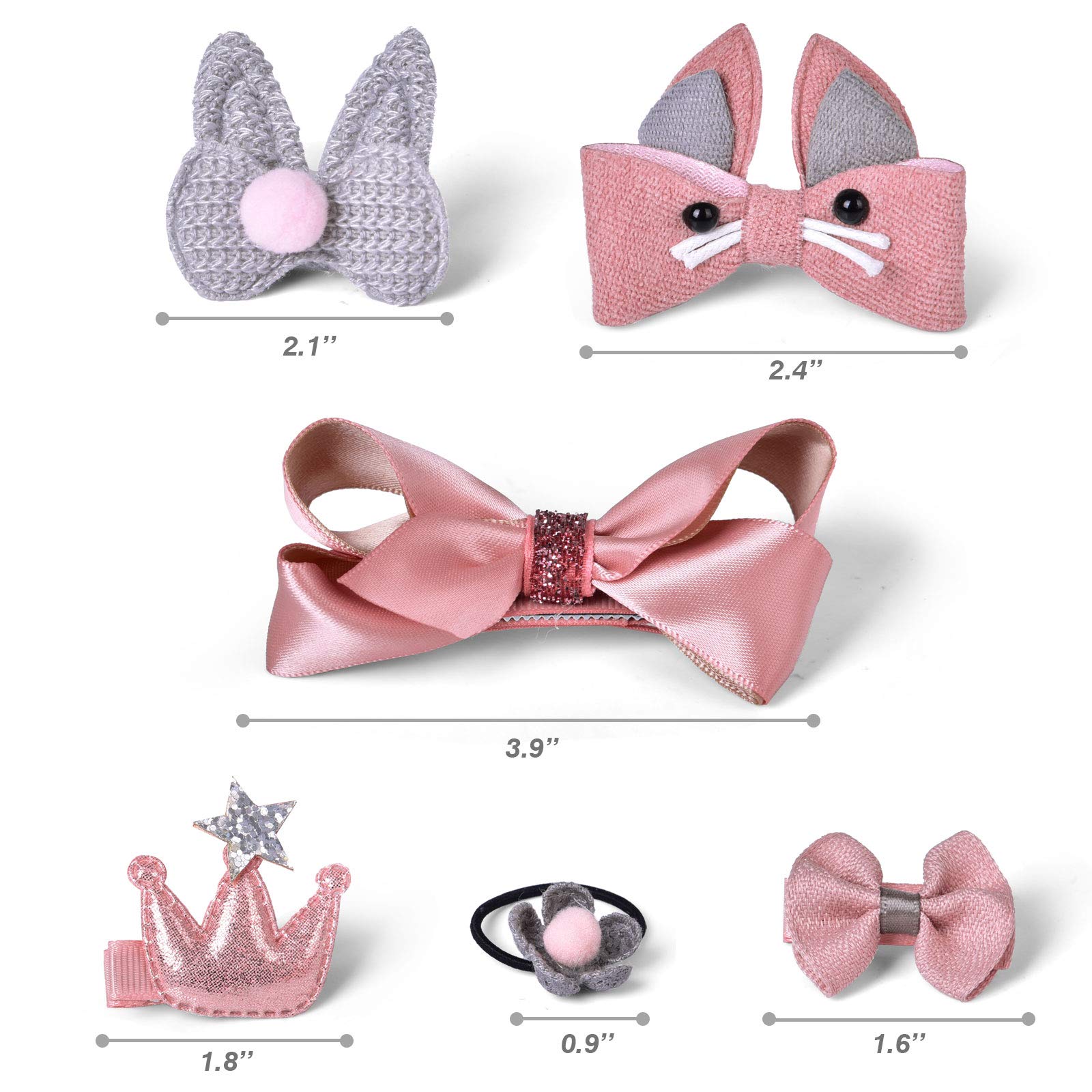 37 PCs Girl's Hair Clips Accessories, Easter Gifts for Girls with 6 Gift Bags, Easter Eggs Stuffers