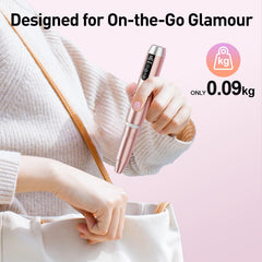 Beloving Cordless Nail Drill, Portable Electric Nail Drill 20000RPM Professional Electric Nail File for Acrylic Gel Nails, Rechargeable Nail Machine Home Use for DIY Manicure Pedicure - Gold