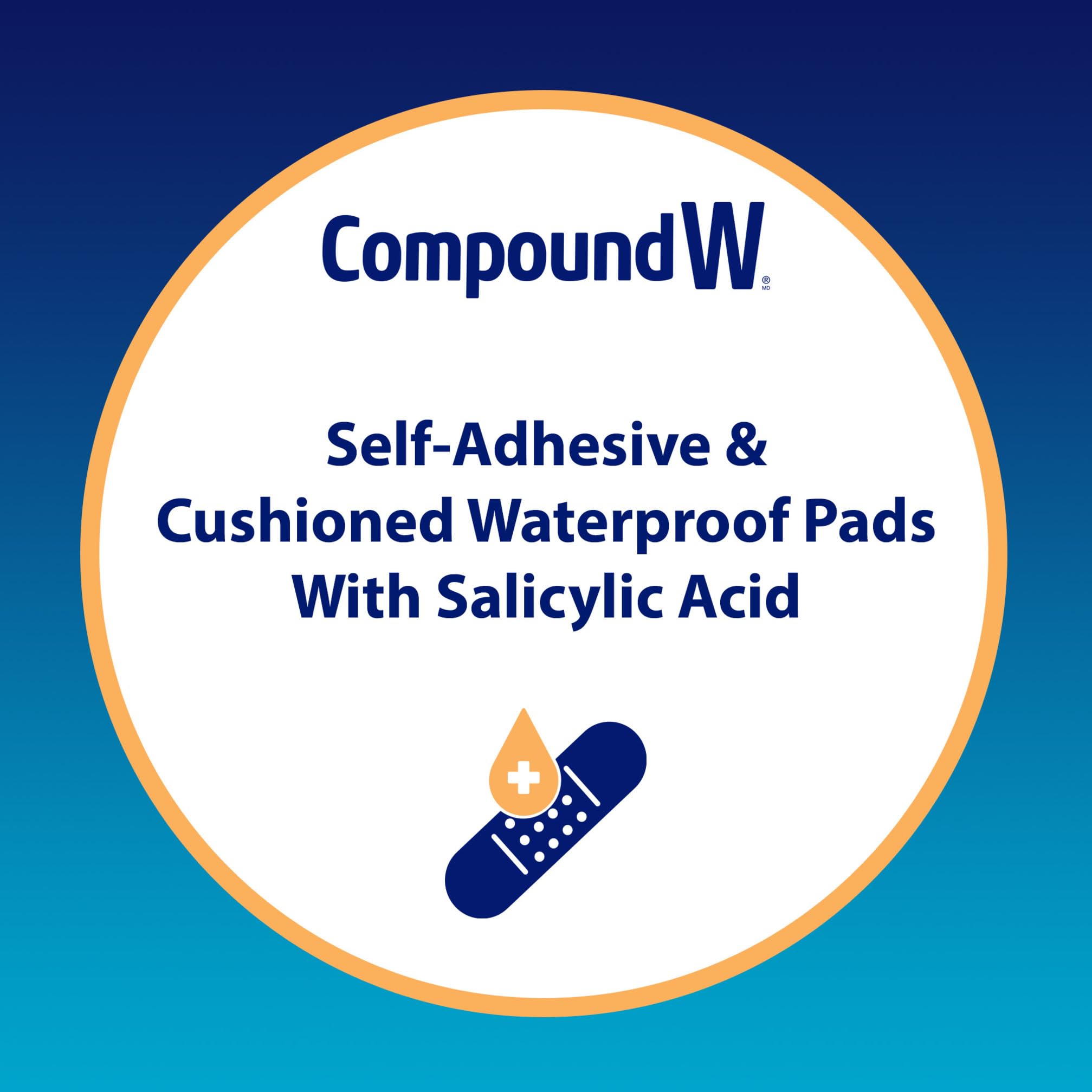 Compound W Wart Remover One Step Medicated Foot Pads- 20 Count - With Salicylic Acid, Maximum Strength, Effective Wart Removal