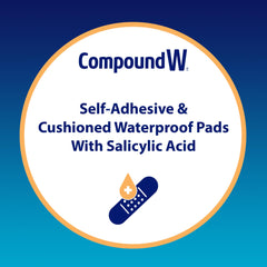 Compound W Wart Remover One Step Medicated Foot Pads- 20 Count - With Salicylic Acid, Maximum Strength, Effective Wart Removal