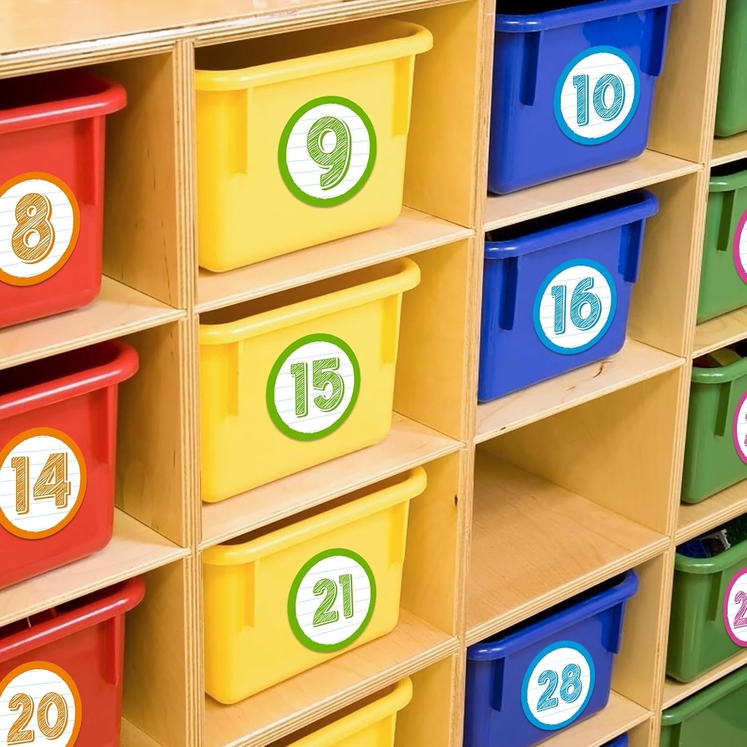 36PCS Floor Number Stickers for Classroom Lining up,4" Classroom Floor Self Adhesive Stickers Line up Number Spot Markers Decals for Back to School Kindergarten Preschool Elementary Supplie