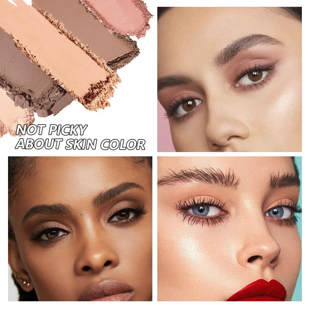 DIKALU Waterproof Vegan Cruelty-free 10 Colors Neutral Nude Pink Matte Eyeshadow Palette, X004SW0R0V