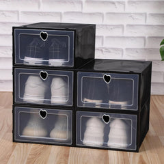 12 Pack Shoe Storage Organizer Boxes, Shoe Boxes Clear Plastic Stackable, Shoe Organizer for Closet, Plastic Shoe Boxes with Lids, Shoe Containers for Entryway, Bedroom
